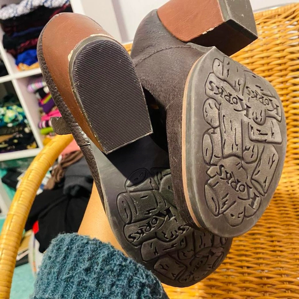 KORK-EASE BROWN LEATHER MARY JANES 10 - Picture 6 of 8